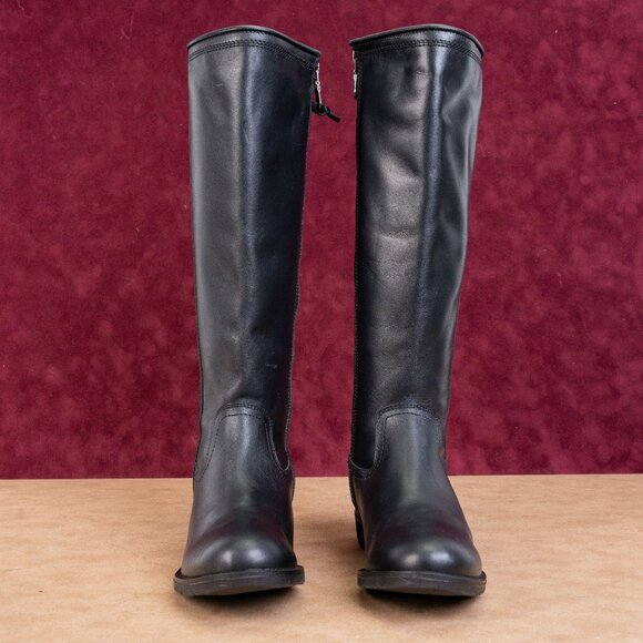 Sofft Woman Black Leather Comfortable Western Riding Zip Knee Boots size 6.5 - Picture 3 of 9